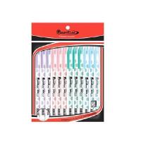 ราคา ปากกาลูกลื่น 0.5มม.นง ด้ามคละสี (แพ็ค12) ควอนตั้ม HELLO (1091491)