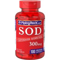 ราคา SOD Superoxide Dismutase 2400 Units 300 mg, 100 Quick Release Capsules สารต้านอนุมูลอิสระ PipingRock (10615040430)