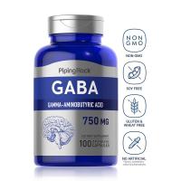 ราคา PipingRock GABA (Gamma-Aminobutyric Acid) 750 mg, 100 Quick Release Capsules กาบา (14077119826)