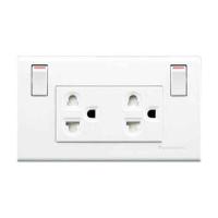 ราคา PANASONIC ชุดเต้ารับคู่สวิตช์คุม WEGP 1282 *ขาว (1090073)