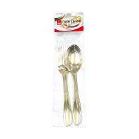 ราคา ANYHOME ช้อนส้อมคลาสสิคปลายหยดน้ำ สีทอง 3 คู่ (1259766)