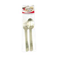 ราคา ANYHOME ช้อนส้อมมินิมอลด้ามเรียบ สีทอง 3 คู่ (1259764)