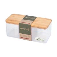 ราคา ANYHOME กล่องเหลี่ยมใส (3 ช่อง) NC BB01033 ฝาไม้ (1262333)