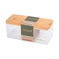 ราคา ANYHOME กล่องเหลี่ยมใส NC BB01031 ฝาไม้ (1262340)