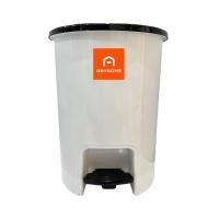 ราคา ANYHOME ถังขยะแบบเหยียบ 12ลิตร No.542 สีขาว+ฝาดำ (1077810)