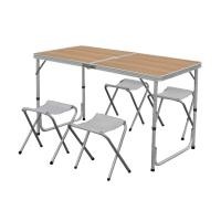 ราคา BF โต๊ะปิคนิคอลูมิเนียมเก้าอี้แยก ลายไม้ (1089195)