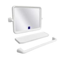 ราคา ANYHOME กระจกทรงเหลี่ยมชุด 3 ชิ้นรุ่น91170 สีขาว (1245433)