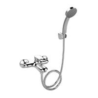 ราคา Kohler ก๊อกผสมลงอ่างอาบน้ำและยืนอาบแบบติดผนังพร้อมฝักบัวสายอ่อน รุ่น Kumin K-99460T-4-CP