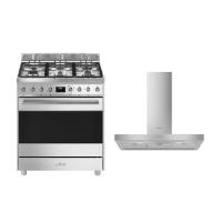 ราคา SMEG SET เตาปรุงอาหาร C9GMX2 + เครื่องดูดควัน KBT900XE (1158861)