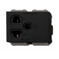 ราคา PANASONIC เต้ารับเดี่ยวเสียบขากลมแบน WEGN 1191 B (1169365)