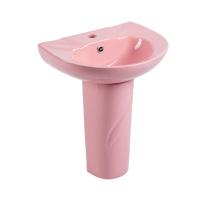 ราคา BATH&BATH BT-1661P อ่างล้างหน้าพร้อมขาตั้ง ชมพู (1253118)