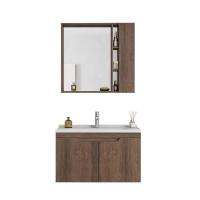 ราคา BATH&BATH BT-8689 ชุดตู้วางอ่าง +ตู้กระจก ลายไม้ (1249518)