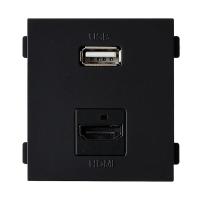 ราคา ART DNA เต้ารับ USB+HDMI สีดำ A77-E11 (1172302)