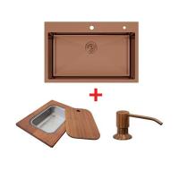 ราคา EVE (KITCHEN) ซิงค์ฝัง ROSEGOLD 810/520 + ACCESSORIES (1198736)