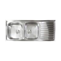 ราคา KARAT FAUCET ซิงค์ฝังแบบ2หลุมมีที่พัก304 KK-01-021H-6 (1205969)