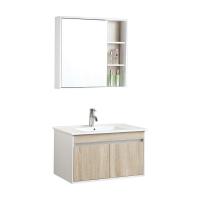 ราคา BATH&BATH EB-1095-80 ชุดตู้วางอ่าง+ตู้กระจก ลายไม้ (1206160)