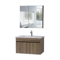 ราคา BATH&BATH EB-8006-80 ชุดตู้วางอ่าง+ตู้กระจก ลายไม้ (1206158)