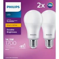 ราคา PHILIPS หลอดLED 14.5W/WW E27/PACK 2CT/3 APR (1261260)