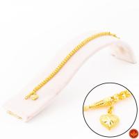 ราคา LSW สร้อยข้อมือทองคำแท้ 2 สลึง (7.58 กรัม) ลายข้าวโพดแกะห้อยหัวใจ BD-64 (5031339052)