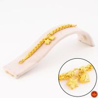 ราคา LSW สร้อยข้อมือทองคำแท้ 1 บาท (15.16 กรัม) ลายเกลียวลูกเดือยห้อยกลางหัวใจดาว BF-128 (4747230956)