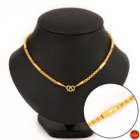 ราคา LSW สร้อยคอทองคำแท้ 1 บาท (15.16 กรัม) ลาย ผ่าหวายห่วงคู่คั่นปล้อง NF-160 (24150904509)
