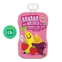 ราคา ขนมเด็ก Apple Monkey กล้วยบดออร์แกนิกผสมสตรอเบอร์รี่ และมันหวาน อายุ 8 เดือนขึ้นไป (382619580)