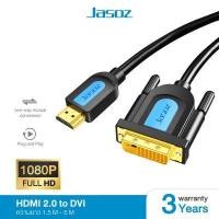 ราคา สาย DVI to HDMI Cable Jasoz ความละเอียดสูง 1080P 60Hz รองรับการแปลงสองทาง สาย1 5 2 3 5เมตร (15446825798)