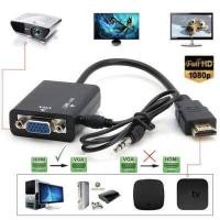 ราคา สายแปลงจาก HDMI ออก VGA audio HDMI to VGA audio Converter Adapter HD1080p Cable Audio Output (1780282619)