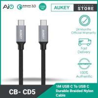 ราคา Aukey สายชาร์จไนล่อนถัก USB 2.0 Type-C to Type-C Cable ความยาว 1 เมตร รุ่น CB-CD5