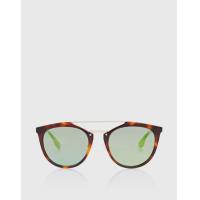 ราคา Alexander McQueen Tortoise Mirrored Aviator Sunglasses (Sunglasses,Aviator) (8267)