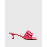 ราคา Roger Vivier Covered Leather Buckle Mules (Mules,Heeled Mules) (2377583)
