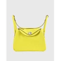 ราคา Hermès Hermès Lindy 26 Evercolor Leather Handbag-Lime Silver Hardware (Shoulder bags) (2981077)