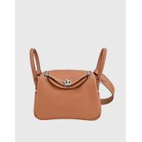 ราคา Hermès Hermès Mini Lindy 19 Swift Leather Crossbody Bag-Gold/Amber Yellow Silver Hardware (Shoulder bags) (2981088)