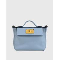 ราคา Hermès Hermès 24/24 21 Evercolor Swift Leather Handbag-Bleu Lin Gold Hardware (Shoulder bags,Cross Body Bags) (2981090)