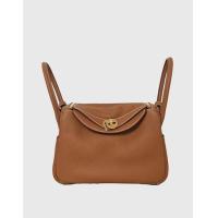 ราคา Hermès Hermès Lindy 26 Taurillon Clemence Leather Handbag-Gold Gold Hardware (Shoulder bags) (2981094)