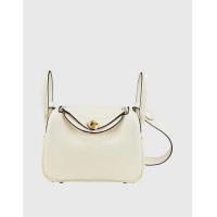 ราคา Hermès Hermès Mini Lindy 19 Taurillon Clemence Leather Crossbody Bag-Nata Gold Hardware (Top Handle) (2981099)