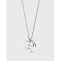 ราคา Tiffany & Co. Return to Tiffany Mini Sterling Silver Diamond Heart Tag and Key Tag Pendant Necklace (Fine Jewelry and Watches,Fine Necklaces) (3179428)