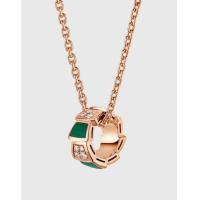ราคา Bvlgari Serpenti Viper 18K Rose Gold Diamonds Malachite Elements Pendant Necklace (Fine Jewelry and Watches,Fine Necklaces) (2174983)