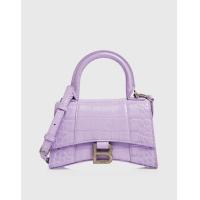 ราคา Balenciaga Hourglass XS Shiny Crocodile Embossed Calfskin Crossbody Bag (Shoulder bags,Cross Body Bags) (2602976)