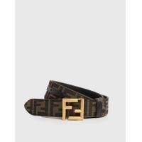 ราคา Fendi FF Leather And FF Fabric Reversible Belt (Belts,Waist) (4177588)