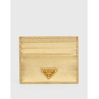 ราคา Prada Saffiano Leather Metal Triangle Logo Card Holder (Wallets and Small Leather Goods,Cardholders) (4125741)