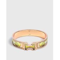 ราคา Hermès Hermès Clic H Cliquetis Enamel Rose Gold Bracelet-Yellow (Fine Jewelry and Watches,Fine Bracelets) (4496994)