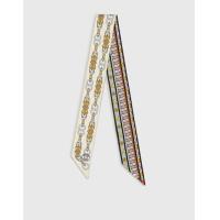 ราคา Hermès Hermès Harnais en Rosace Twilly Silk Scarf-Cream/Navy/Green (Scarves,Silk Scarves) (4496991)