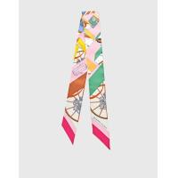 ราคา Hermès Hermès Springs Springs Twilly Silk Scarf-Rose Red/Green (Scarves,Silk Scarves) (4496993)