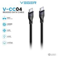 ราคา VEGER รุ่น V-CC04 สายชาร์จไว PD65W USB-C to Type-C DATA Quick Charge3.0 ยาว 1000mm (28517899991)