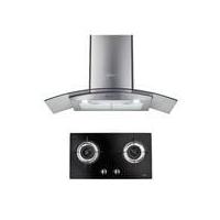 ราคา MEX เตาแก๊สแบบฝัง+เครื่องดูดควันกระโจม รุ่น V712M+KV7269X90