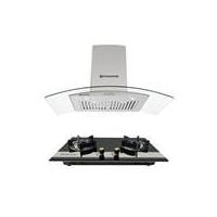 Dynahome เตาแก๊สแบบฝัง+เครื่องดูดควันแบบกระโจม รุ่น DH-0390+DH-2000-G