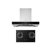 ราคา Electrolux เตาแก๊สแบบฝัง+เครื่องดูดควันกระโจม รุ่น EHG8260GE+ECC9310S