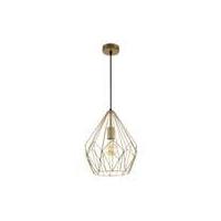 ราคา EGLO โคมไฟช่อ สีดำ ทอง 1 หัว รุ่น CARLTON 49934