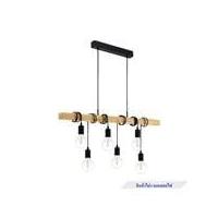 ราคา EGLO โคมไฟช่อ สีดำ ลายไม้ 6 หัว รุ่น TOWNSHEND 95499